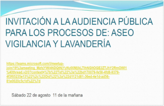 Audiencia 22 de agosto
